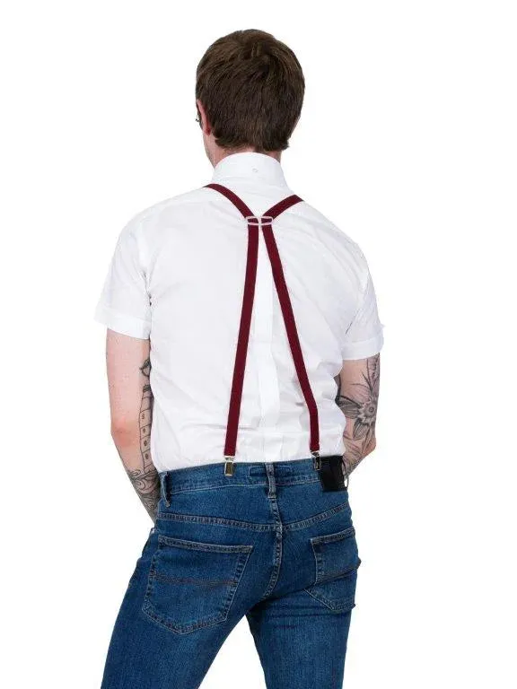Relco Braces Burgundy - 1073