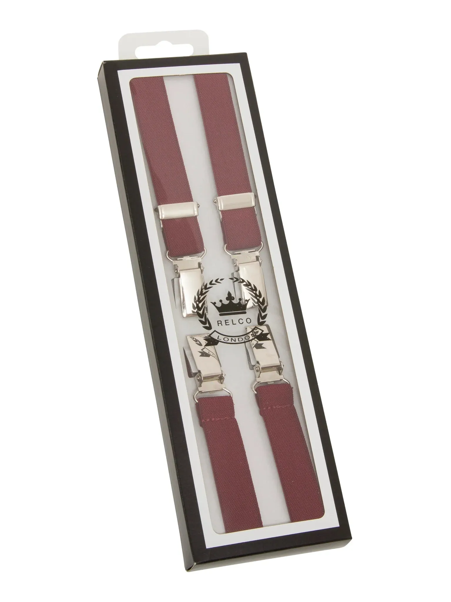 Relco Braces Burgundy - 1073