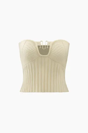 Ring Front Knit Tube Top