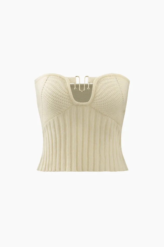 Ring Front Knit Tube Top
