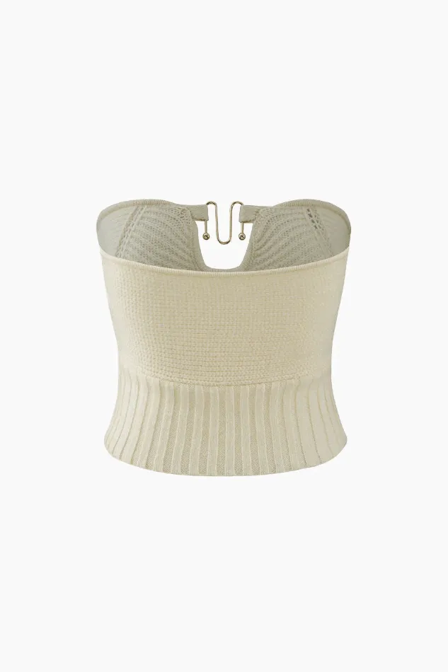 Ring Front Knit Tube Top