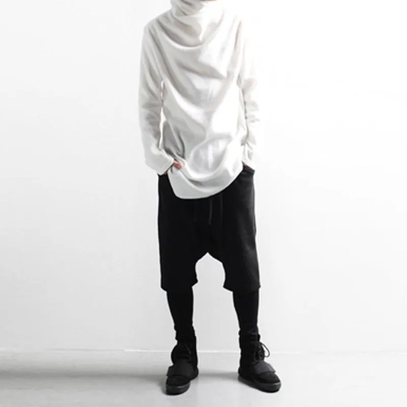 Samo Zaen Collection High collar loose irregular casual long-sleeved Tshirt