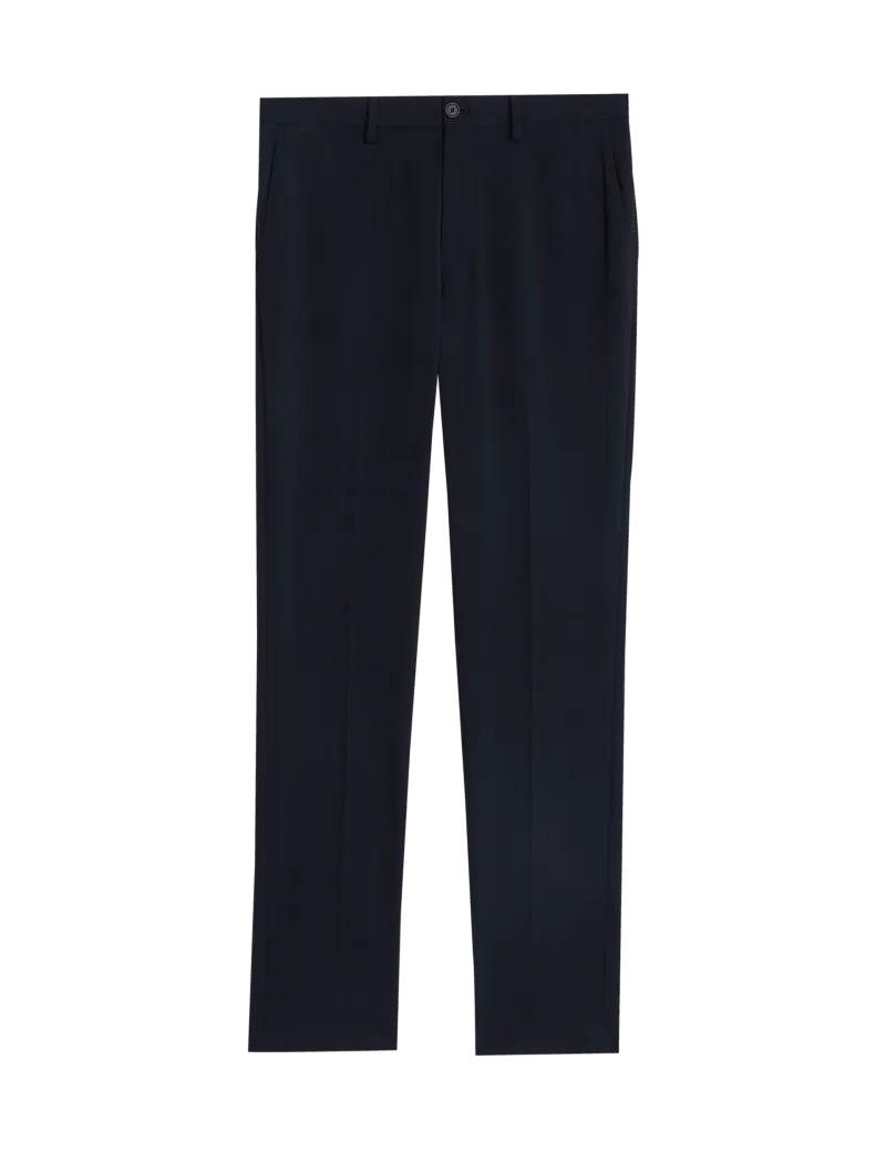 Slim Fit Flat Front Stretch Trousers