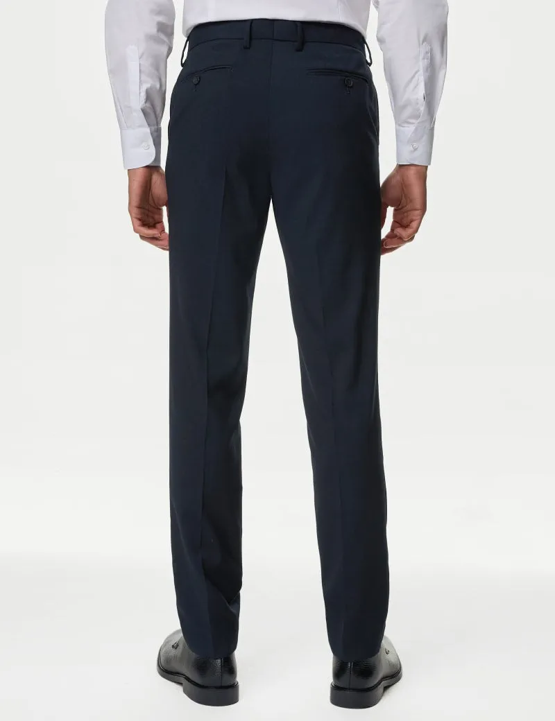 Slim Fit Flat Front Stretch Trousers