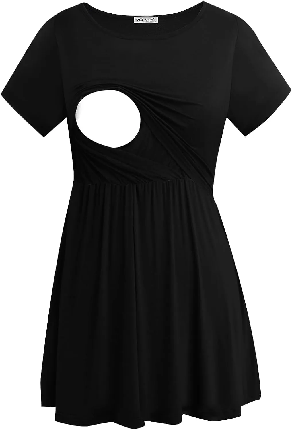 Smallshow Women's Maternity Nursing Tops 3 Pack Short Sleeve Breastfeeding Shirt