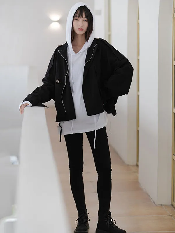 Solid Color Drawstring Long Sleeve Hoodies