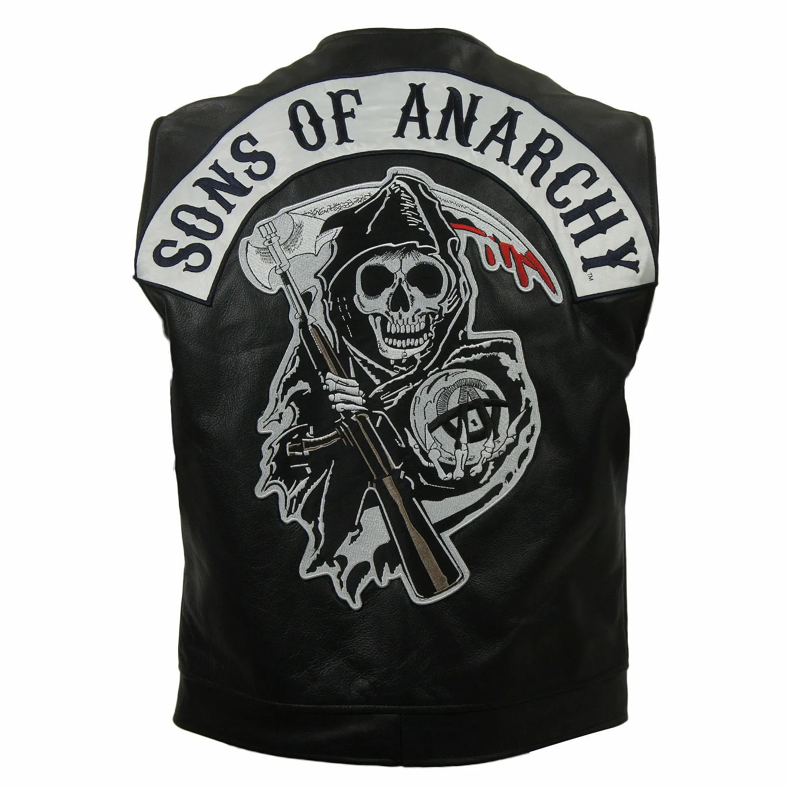 Spine Spark SOA Sons of Anarchy Leather Biker Stylish Vest