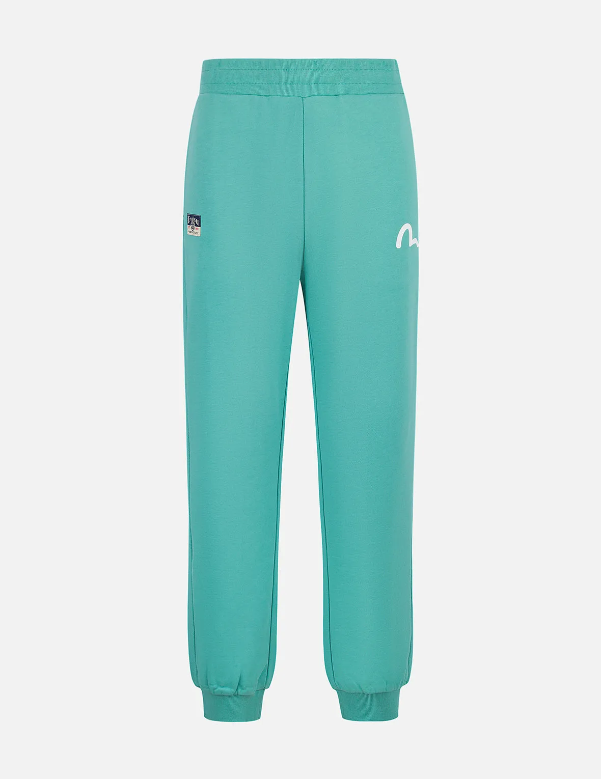 Spray-dyed Seagull and Logo Print Straight Fit Sweatpants