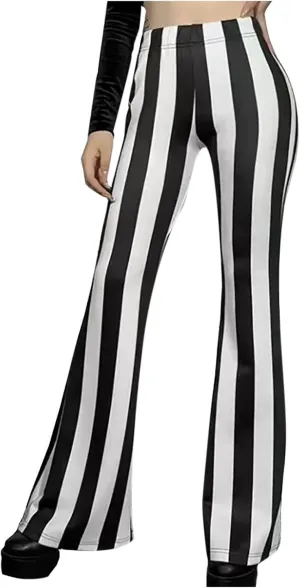 Stripe Flare Leggings Pants for Women Work Fashion Casual High Waist Loose Fit Stretchy Slim Office Lounge Trousers