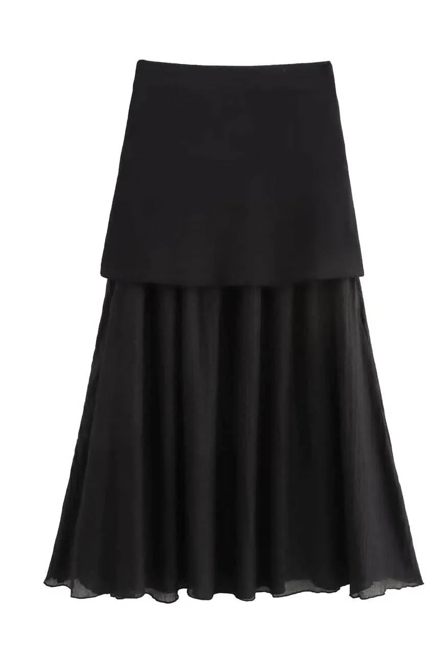 Summer Urban V-Neck Skirt Set