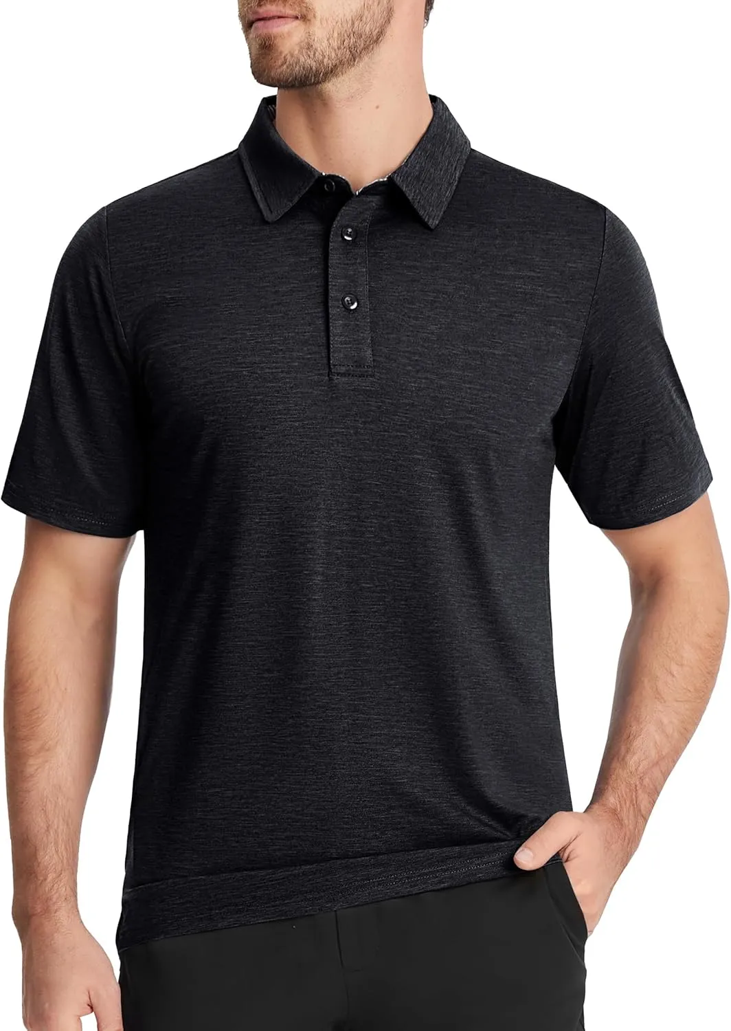TACVASEN Men's Golf Shirts Short Sleeve Quick Dry Polo Shirts Moisture Wicking Casual Business Sports Breathable Polo
