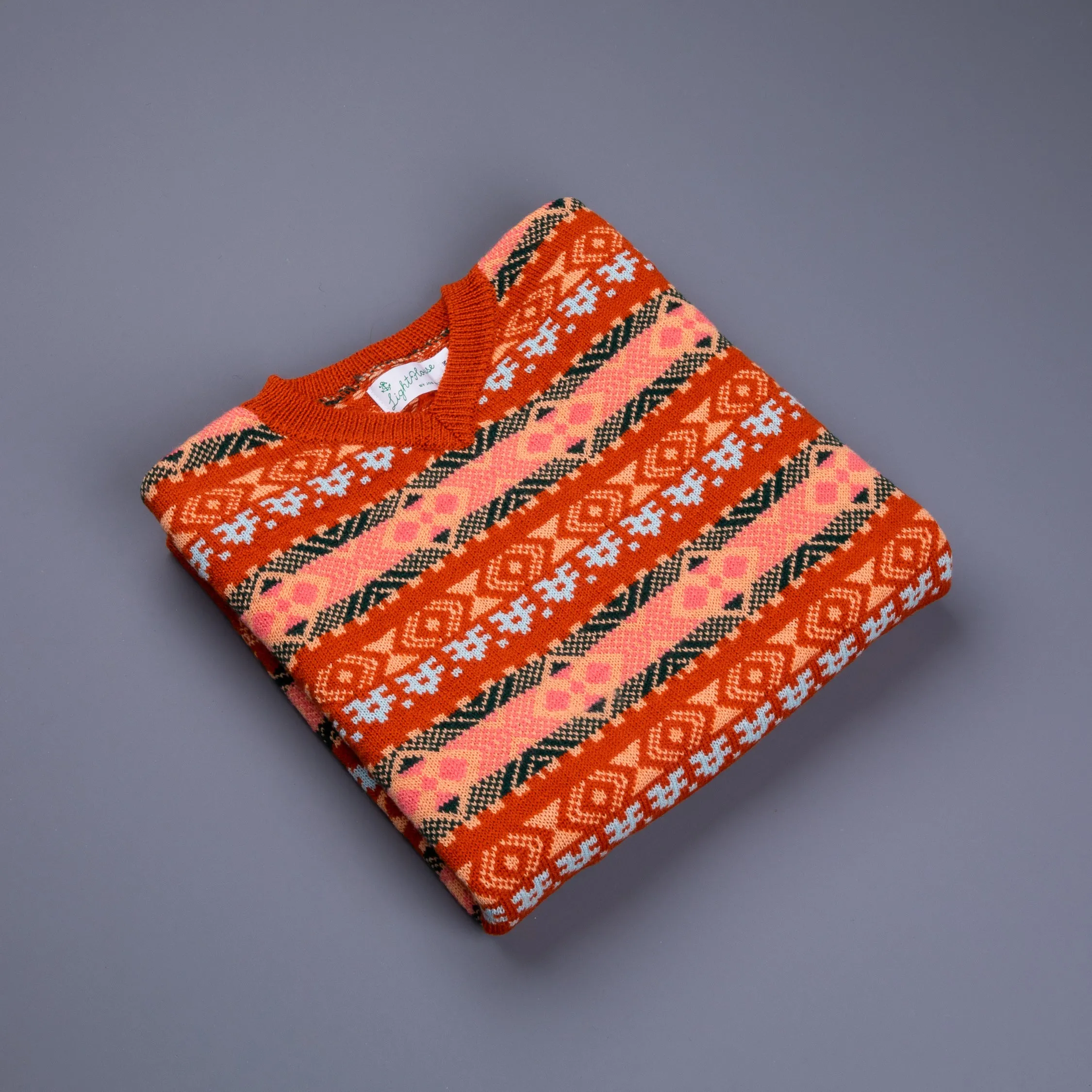 The Real McCoy's Fair Isle Sweater Orange