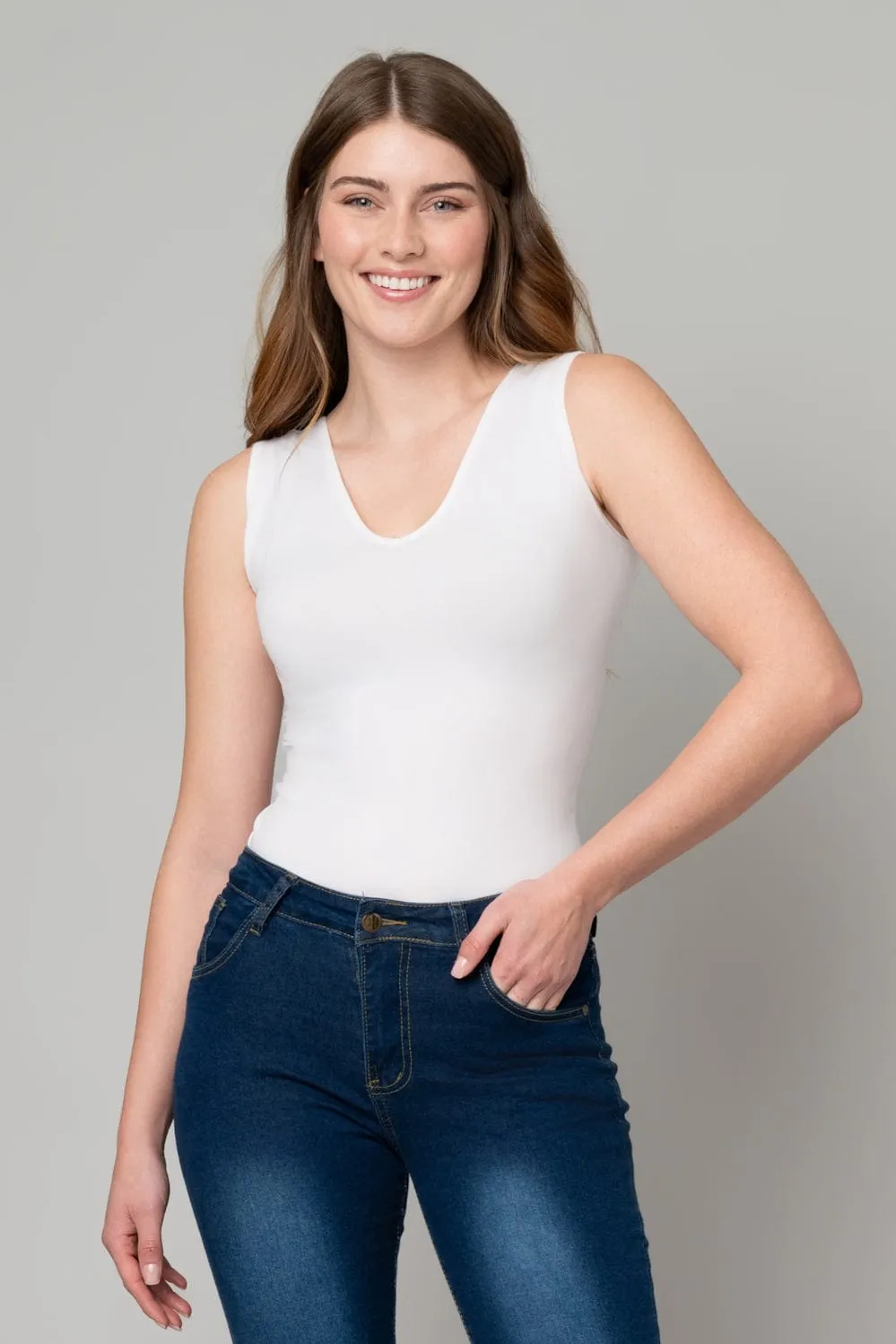V-Neck Seamless Tank | 3 Colors