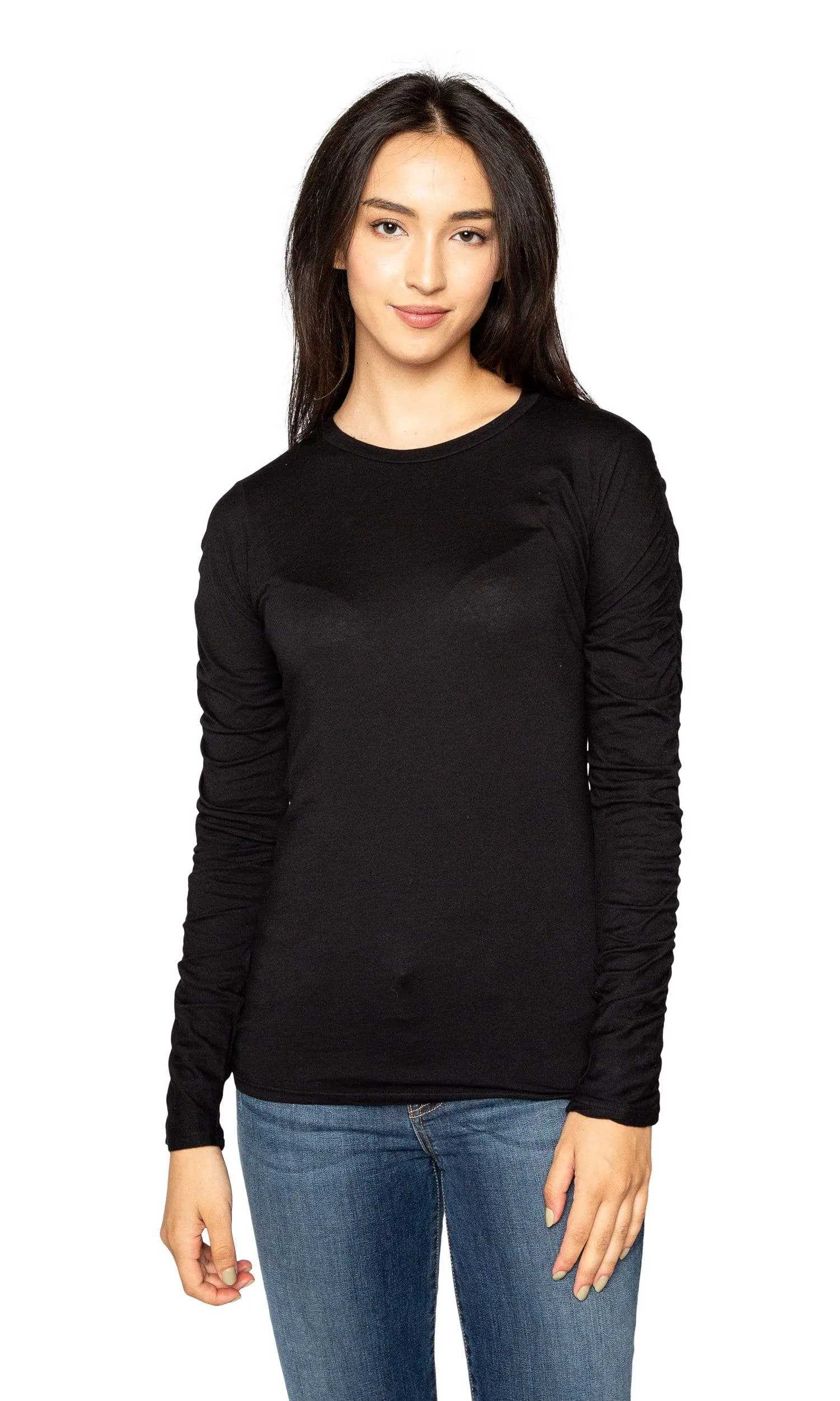 Velvet by Graham & Spencer Miss Shirred Sleeve Top