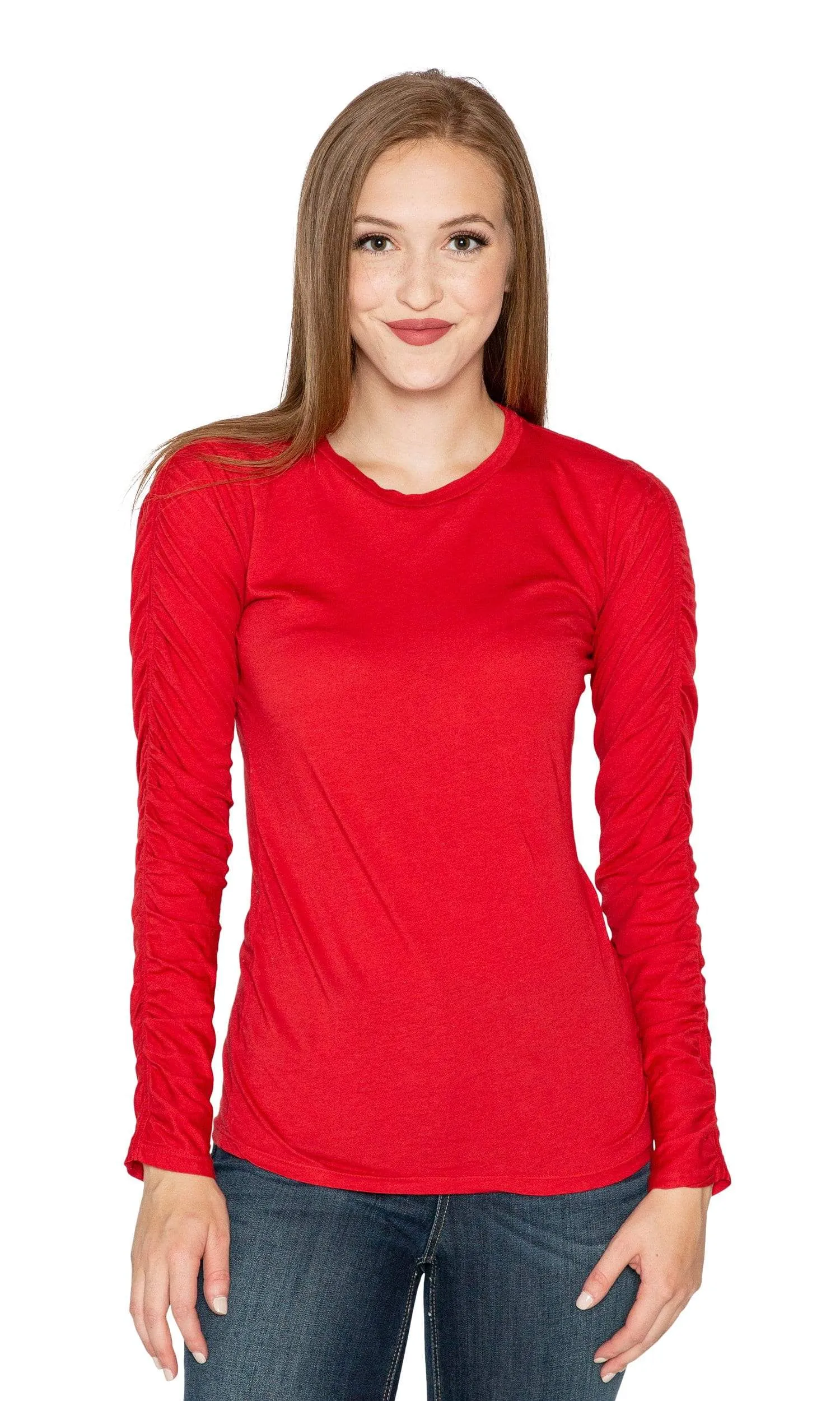 Velvet by Graham & Spencer Miss Shirred Sleeve Top