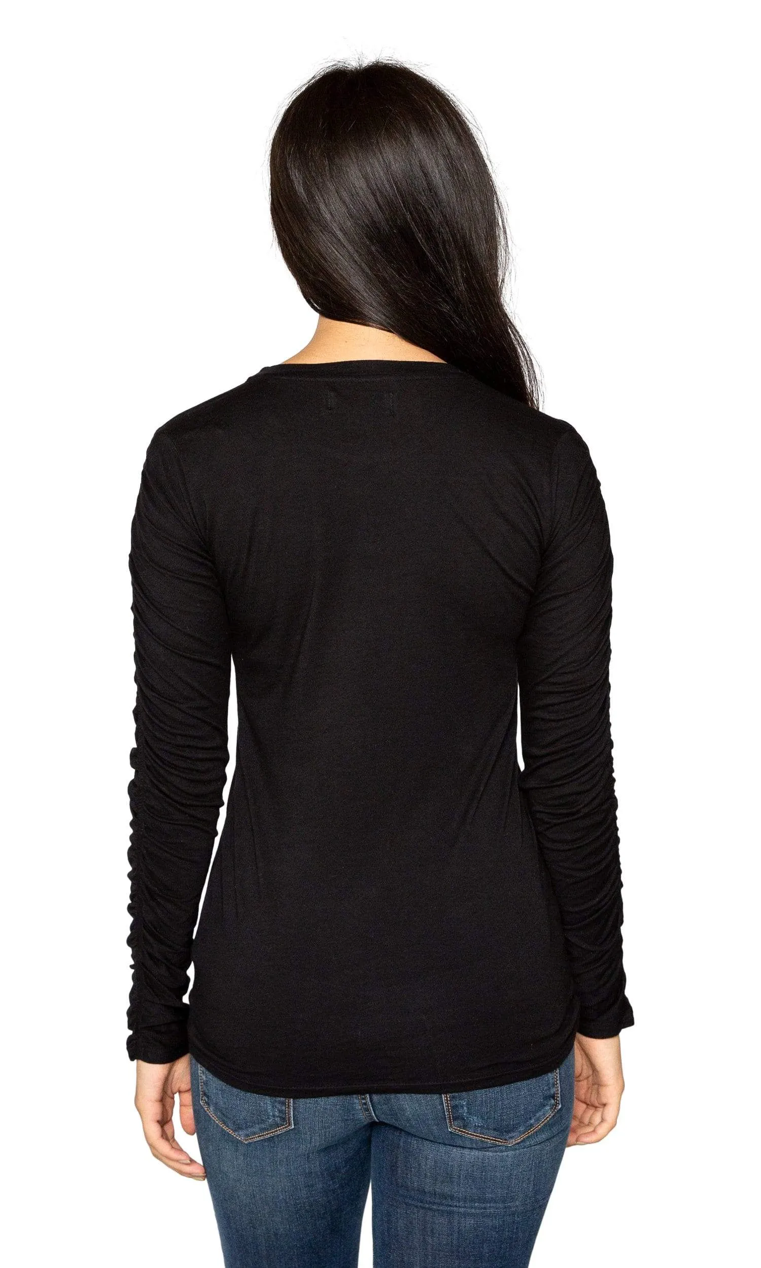 Velvet by Graham & Spencer Miss Shirred Sleeve Top