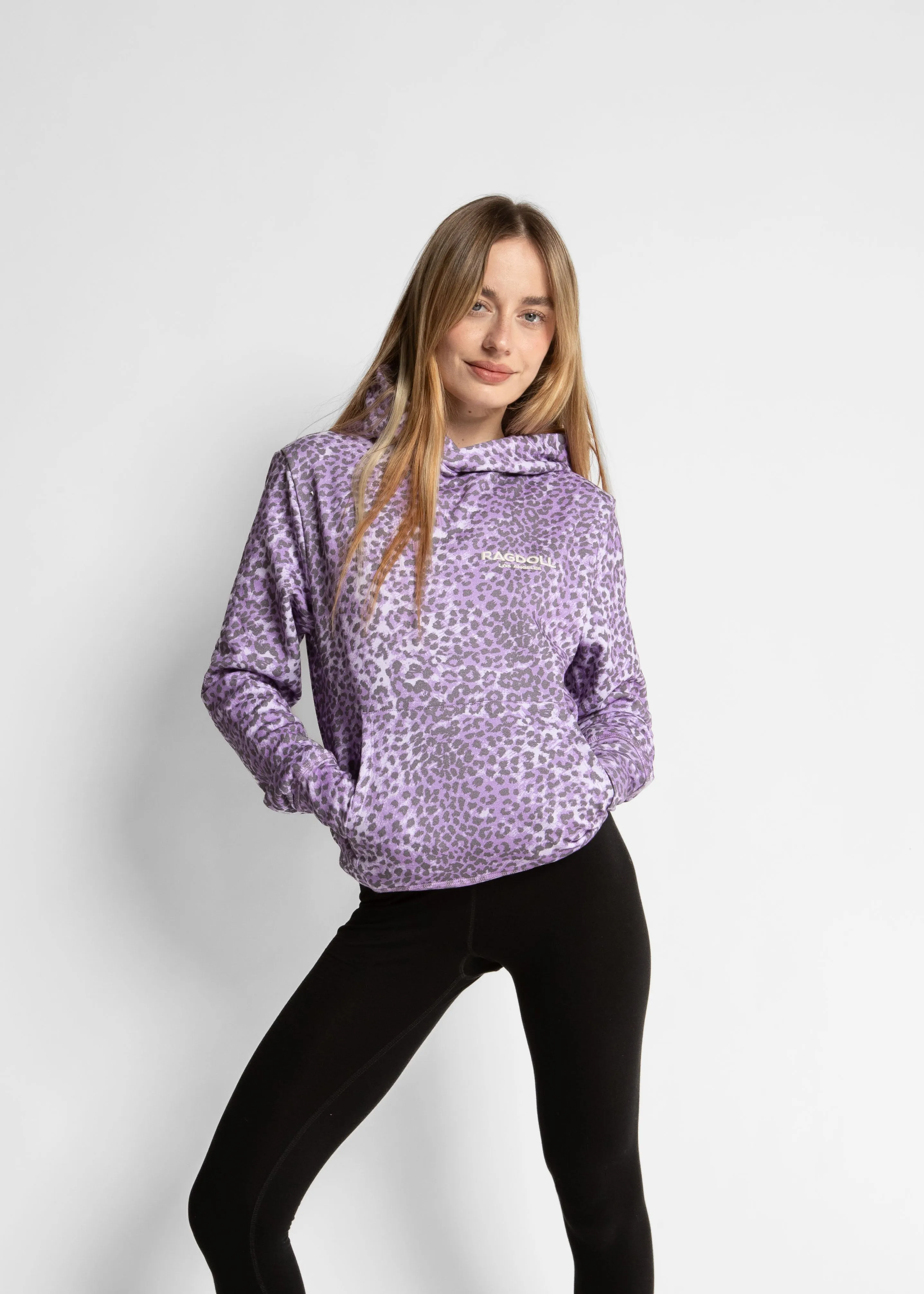 VINTAGE SWEATSHIRT- LEOPARD VIOLET