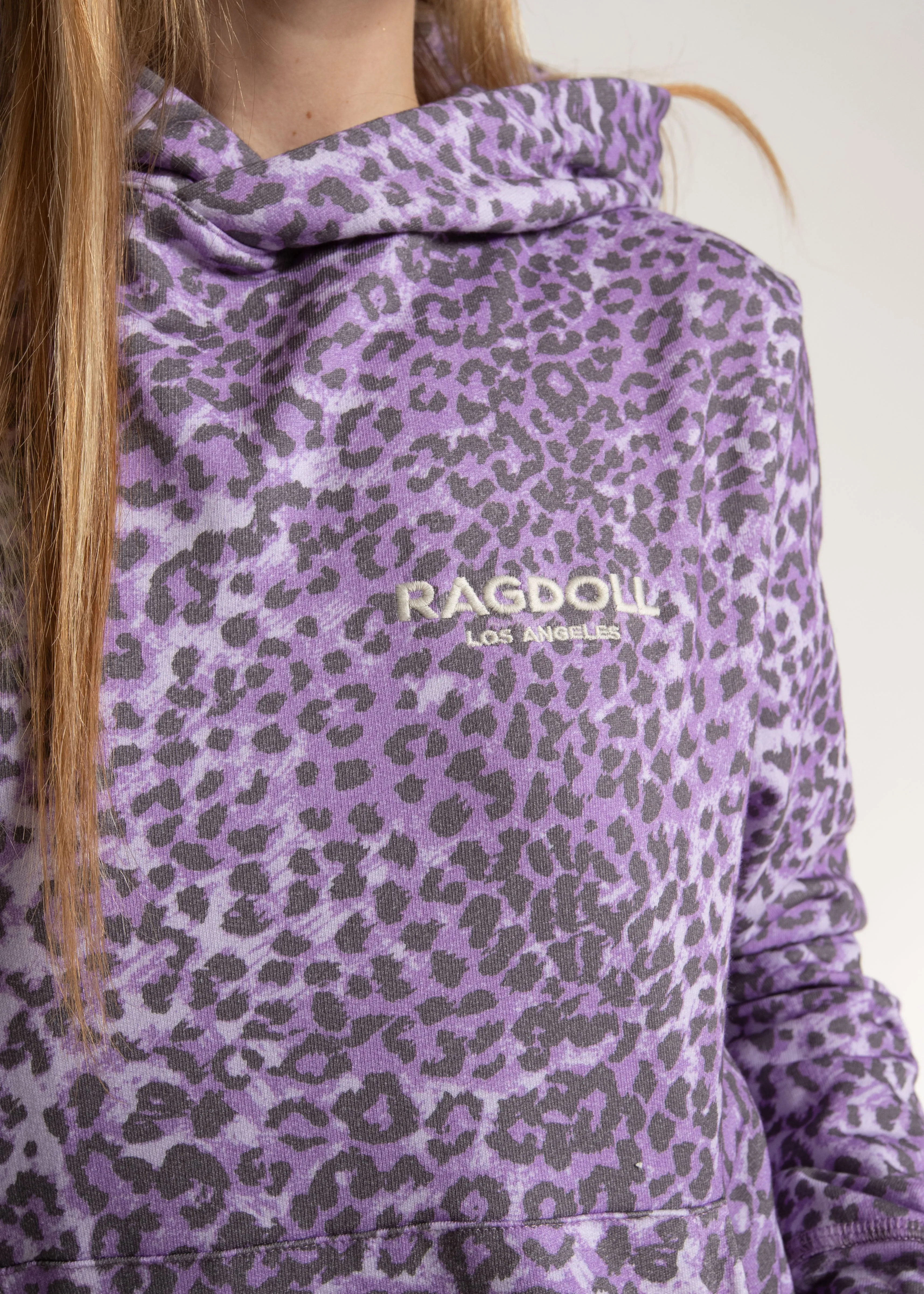 VINTAGE SWEATSHIRT- LEOPARD VIOLET