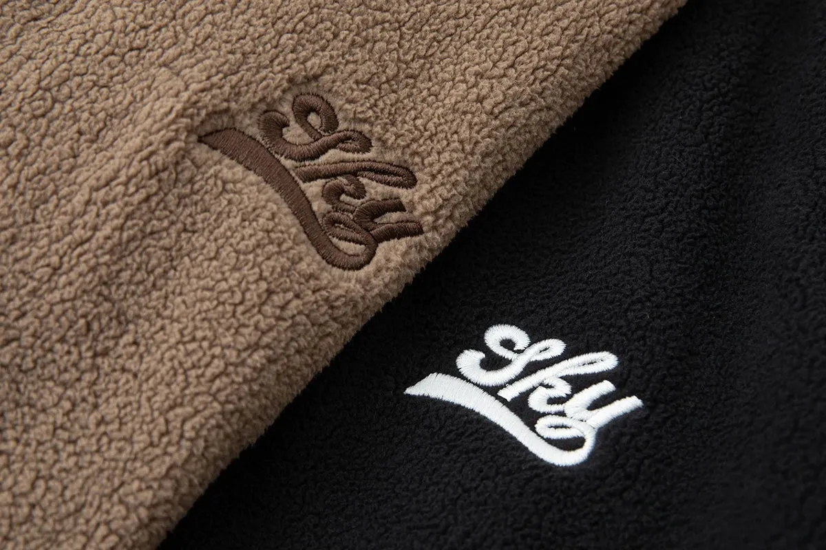 Wiaofellas Front Pocket Half Zipper Hooded Hoodies for Men and Women Letter Embroidery Ropa Hombre Y2k Baggy Sudaderas Sweatshirts Oversize