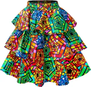 Women African Print Skirt Ankara Skirts Dashiki Clothing