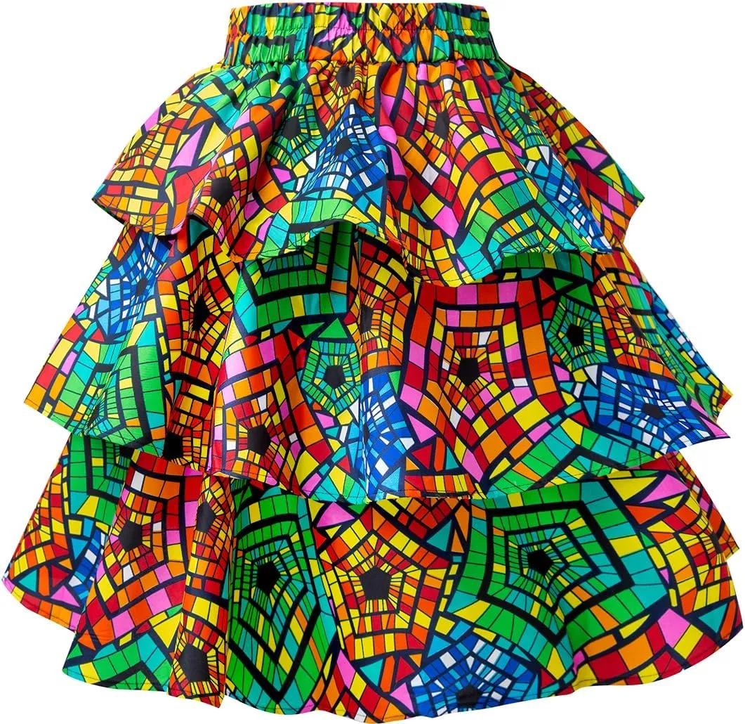 Women African Print Skirt Ankara Skirts Dashiki Clothing
