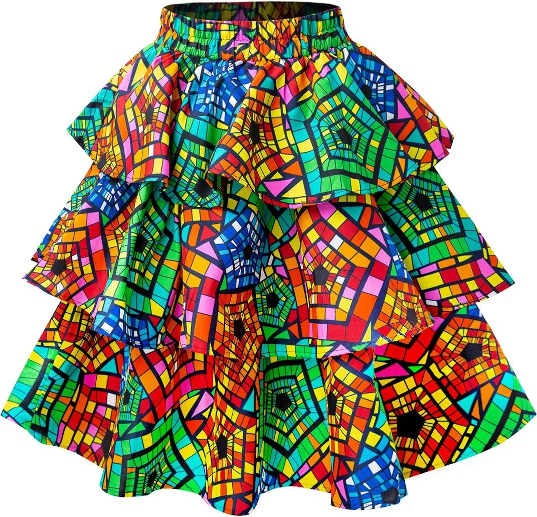 Women African Print Skirt Ankara Skirts Dashiki Clothing