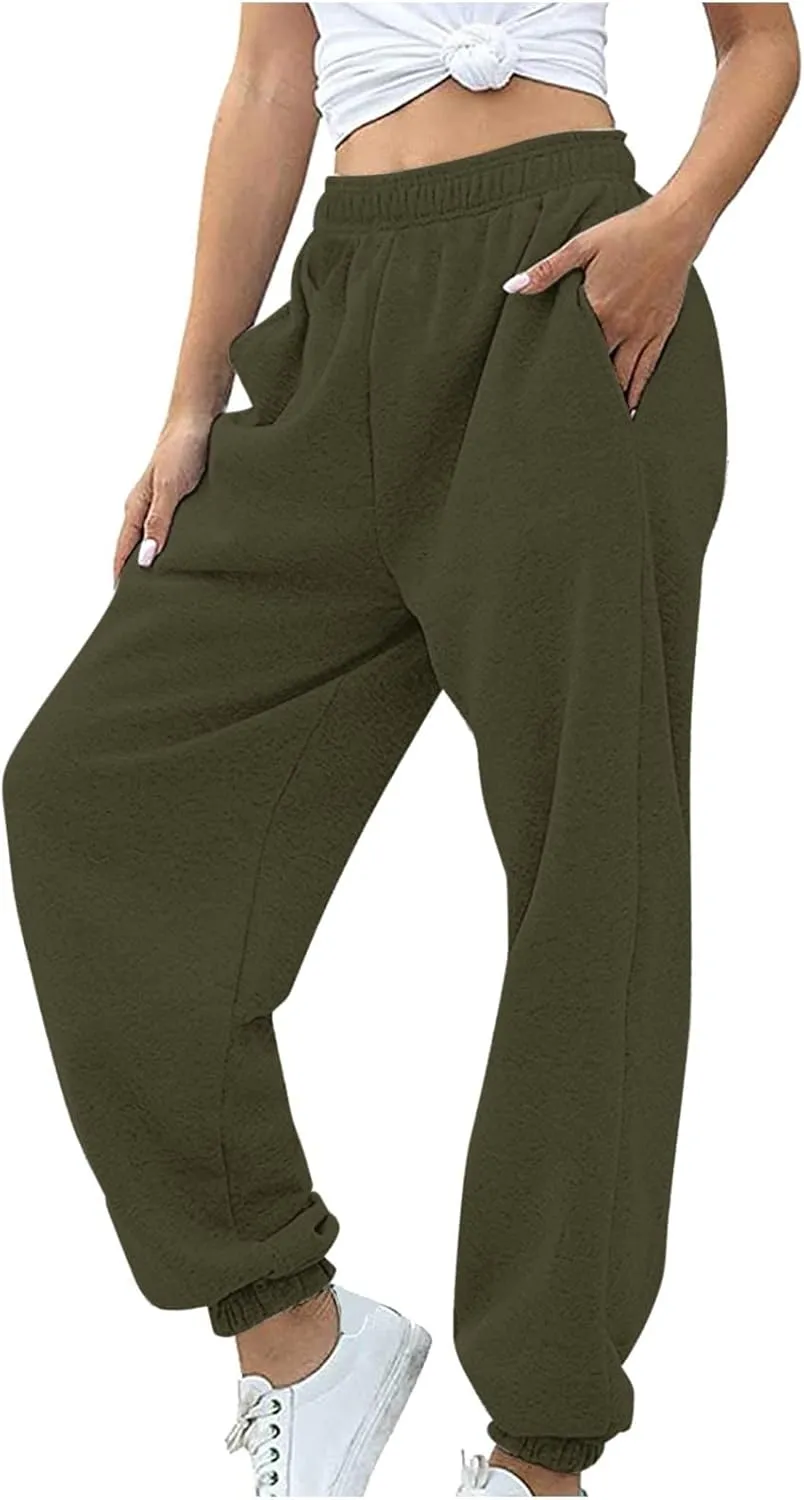 Women Cotton Linen Summer Casual Palazzo Pants Elastic Waisted Stretchy Straight Plus Size Palazzo Lounge