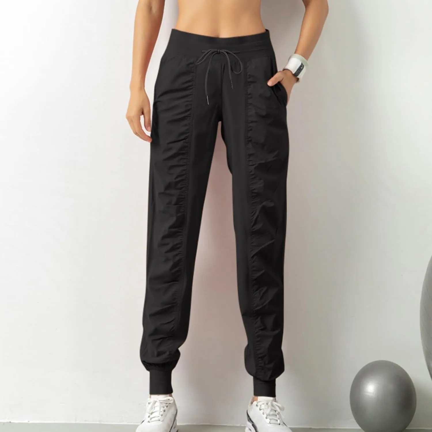 Women Cotton Linen Summer Striped Palazzo Lounge Pants Elastic Waist Stretchy Plus Size Trouser Trendy