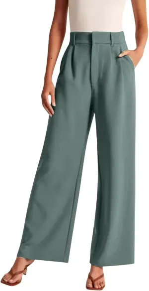 Womens Cotton Linen Summer Cropped Pants Low Waist Baggy Stretchy Slim Fit Trousers Travel
