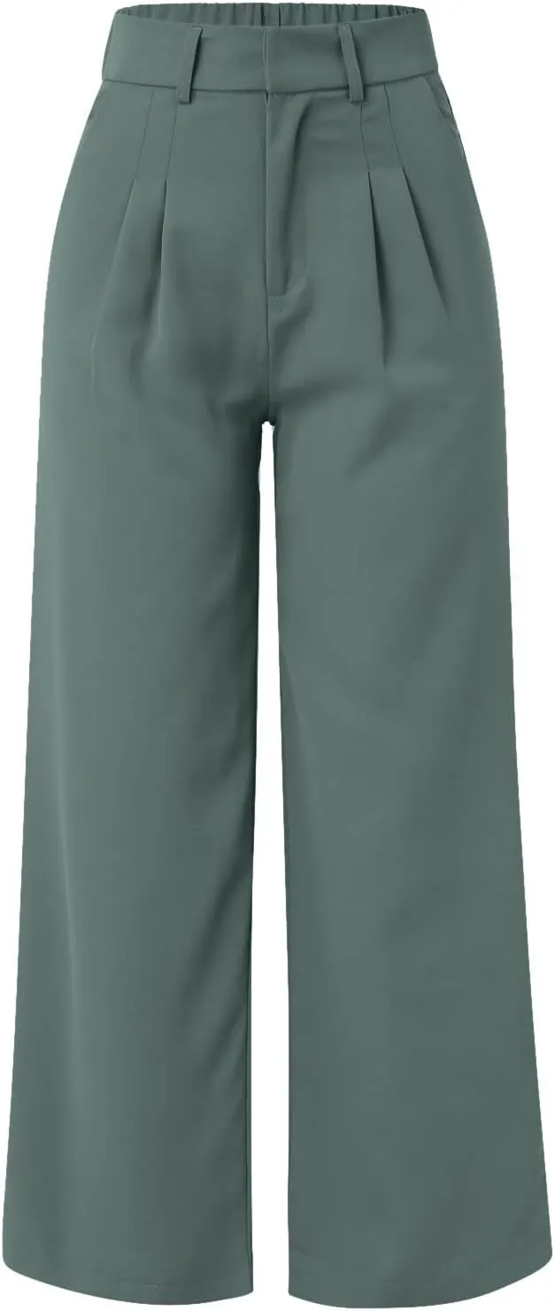 Womens Cotton Linen Summer Cropped Pants Low Waist Baggy Stretchy Slim Fit Trousers Travel