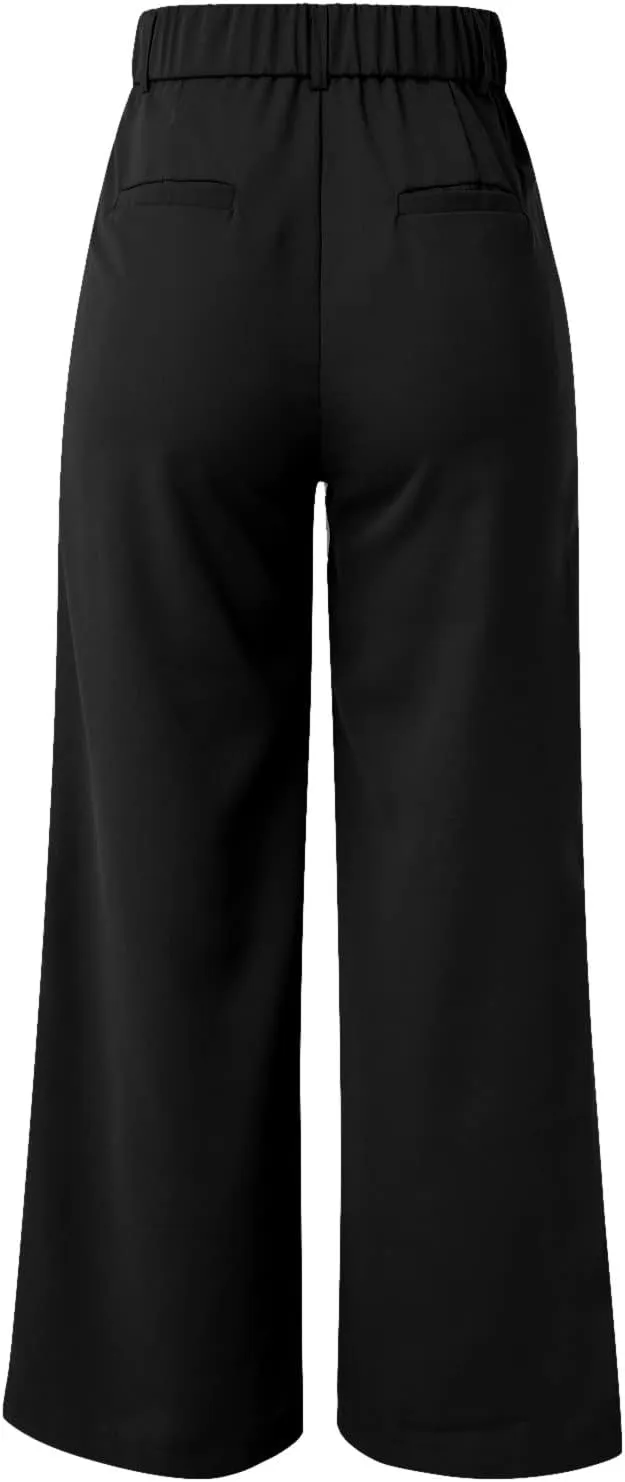 Womens Cotton Linen Summer Cropped Pants Low Waist Baggy Stretchy Slim Fit Trousers Travel