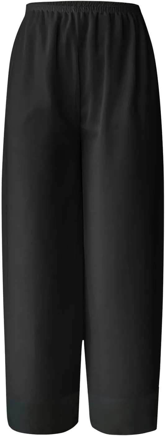 Women's Cotton Linen Summer Y2K Streetwear Palazzo Pants High Waist Stretchy Slim-Fit Palazzo Lounge Pants