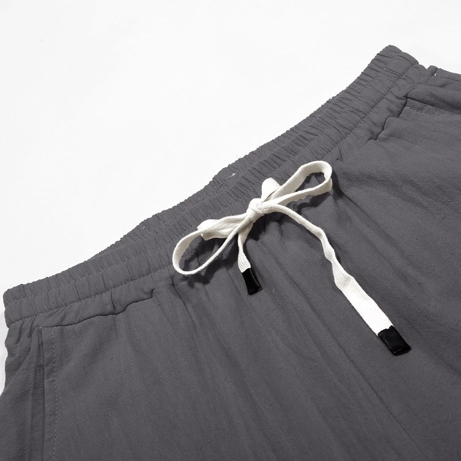 Womens Leggings Solid Color Cotton Linen Elastic Seven Pants Casual Pants Linen Beach Clothes Beach Vacation