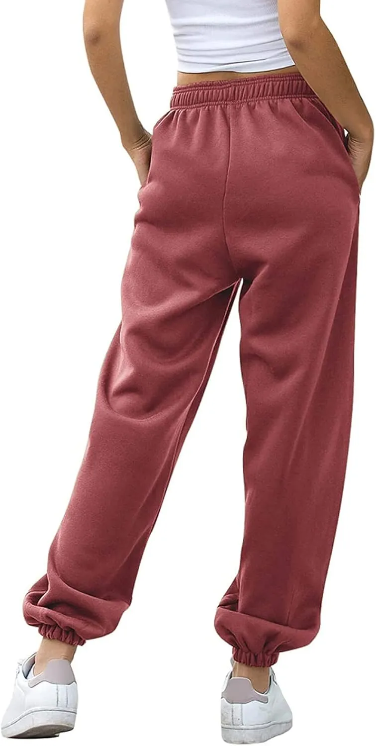 Womens Linen Blend Summer Lightweigt Palazzo Pants Elastic Waist Baggy Stretchy Slim-Fit Pants Beach