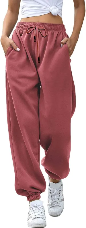 Womens Linen Blend Summer Lightweigt Palazzo Pants Elastic Waist Baggy Stretchy Slim-Fit Pants Beach