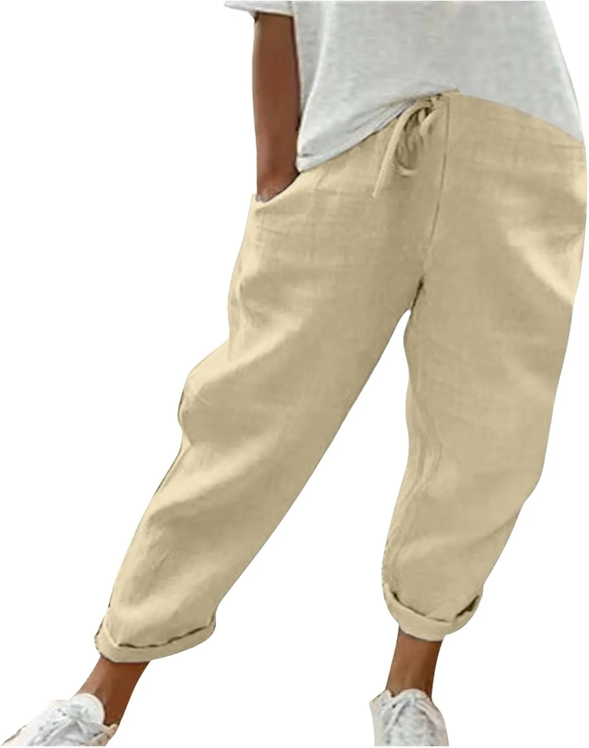 Womens Linen Summer Letter Patched Palazzo Pants Low Waist Stretchy Straight Slim Fit Palazzo Pants Office