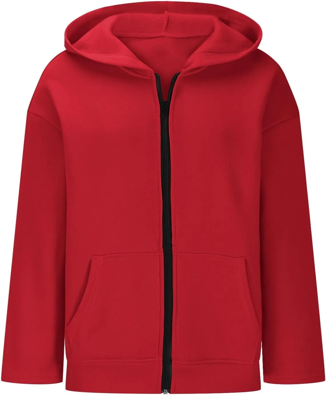 Womens Zipper Oversized Hoodies Winter Casual Sweatshirts Trendy Long Sleeve Fall Outfits with Pocket 2025 Clothes