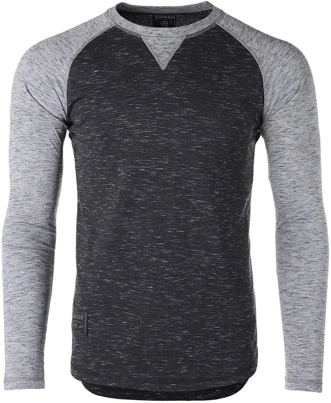 ZIMEGO Men's Long Sleeve T-Shirts Athletic Muscle Slim Fit Basic Tee