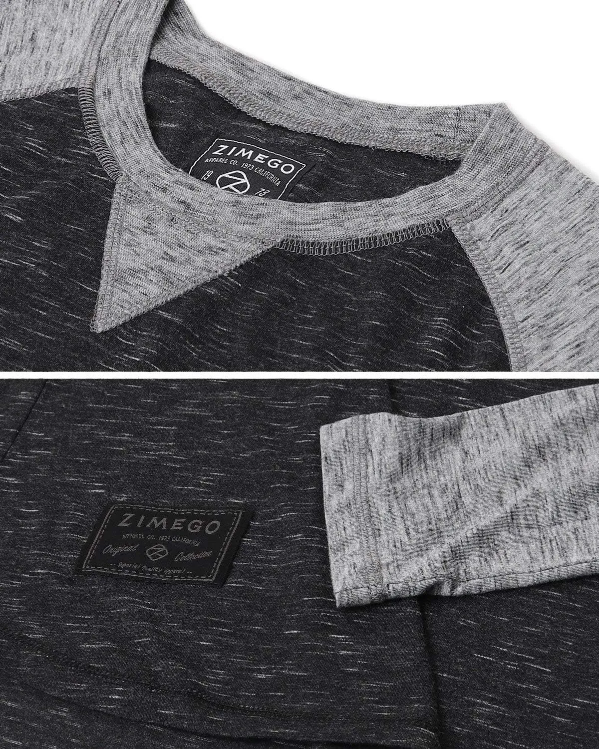 ZIMEGO Men's Long Sleeve T-Shirts Athletic Muscle Slim Fit Basic Tee