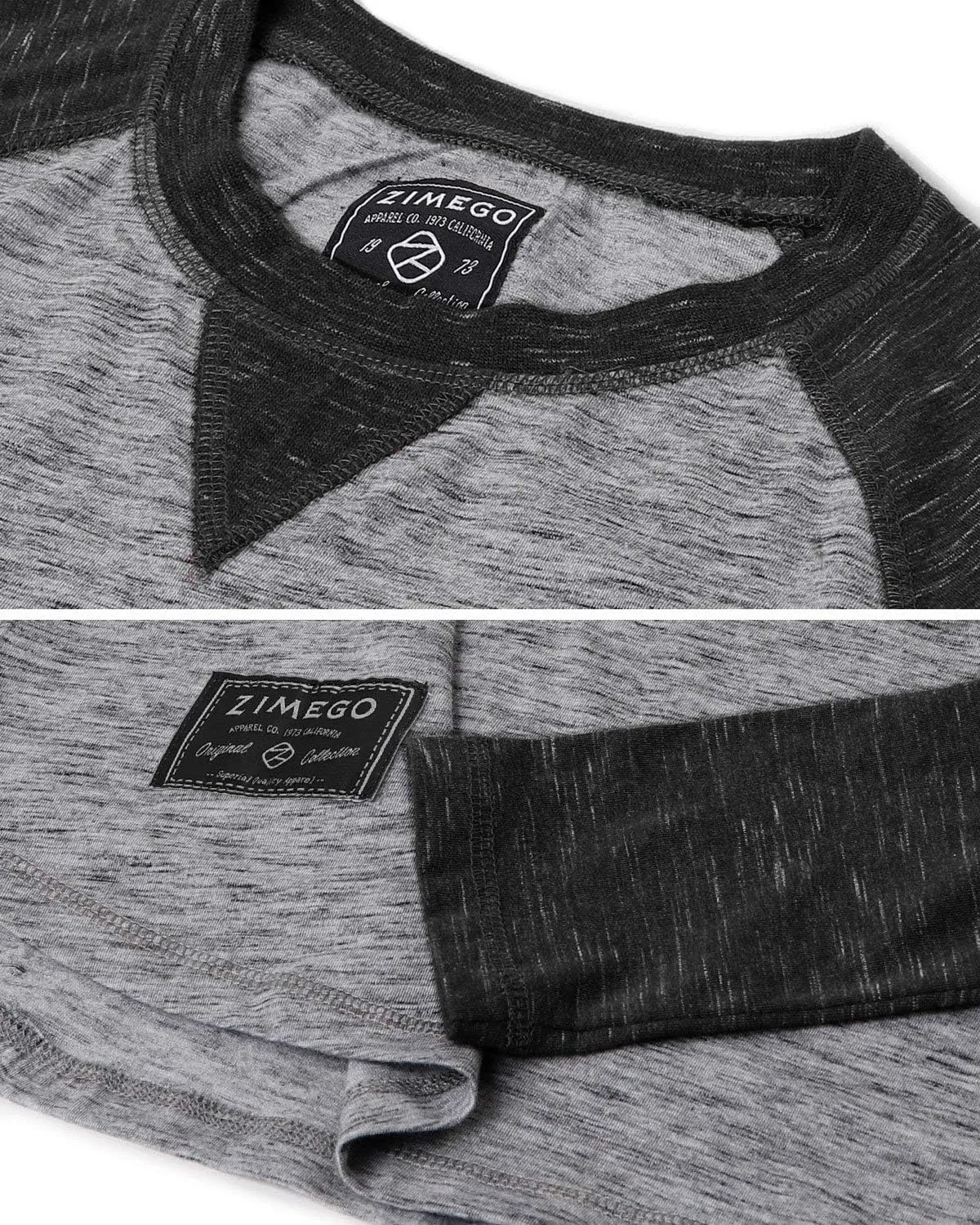 ZIMEGO Men's Long Sleeve T-Shirts Athletic Muscle Slim Fit Basic Tee