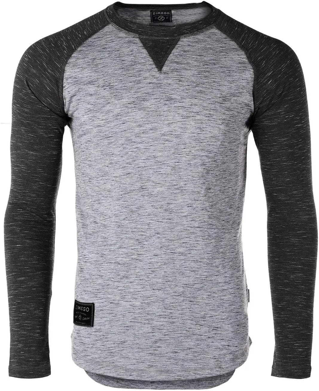 ZIMEGO Men's Long Sleeve T-Shirts Athletic Muscle Slim Fit Basic Tee