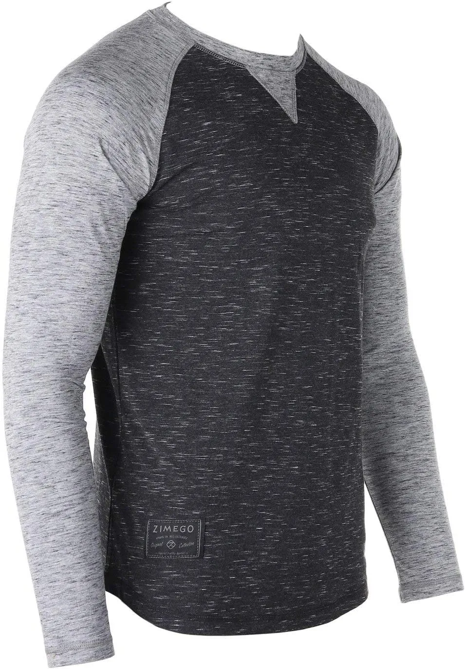 ZIMEGO Men's Long Sleeve T-Shirts Athletic Muscle Slim Fit Basic Tee