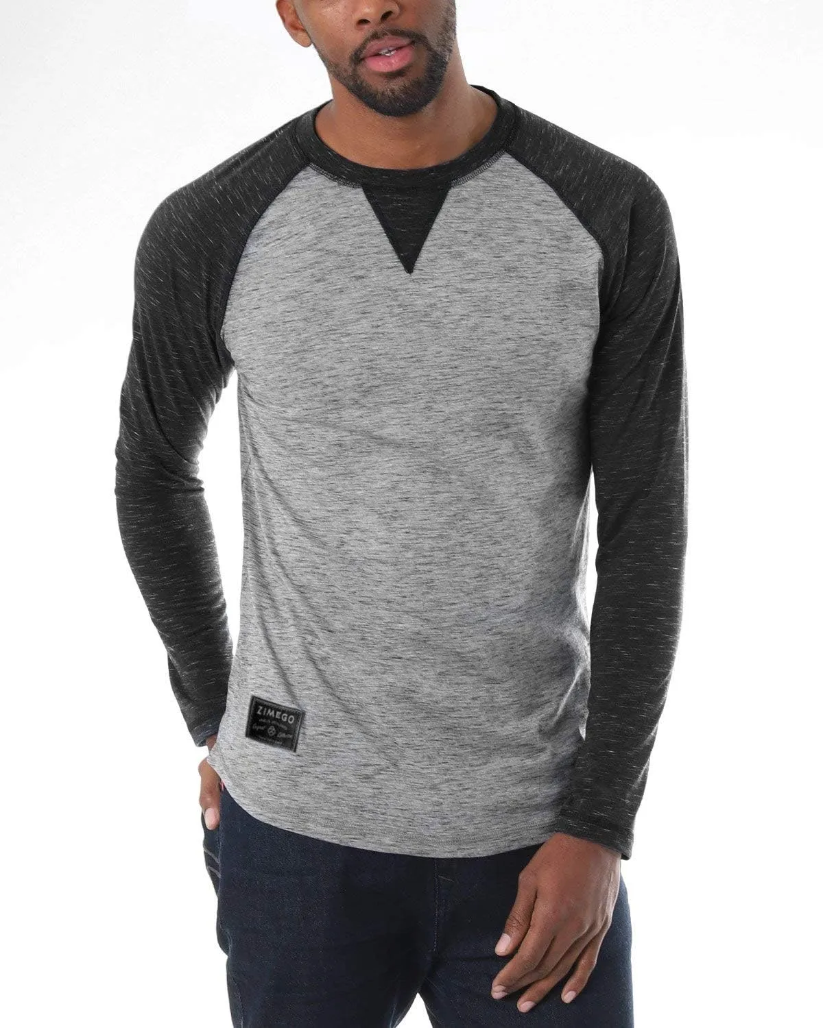 ZIMEGO Men's Long Sleeve T-Shirts Athletic Muscle Slim Fit Basic Tee